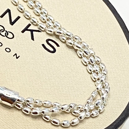 Links of London featuring 3 rows of Rice beads Bracelet 18.5CM