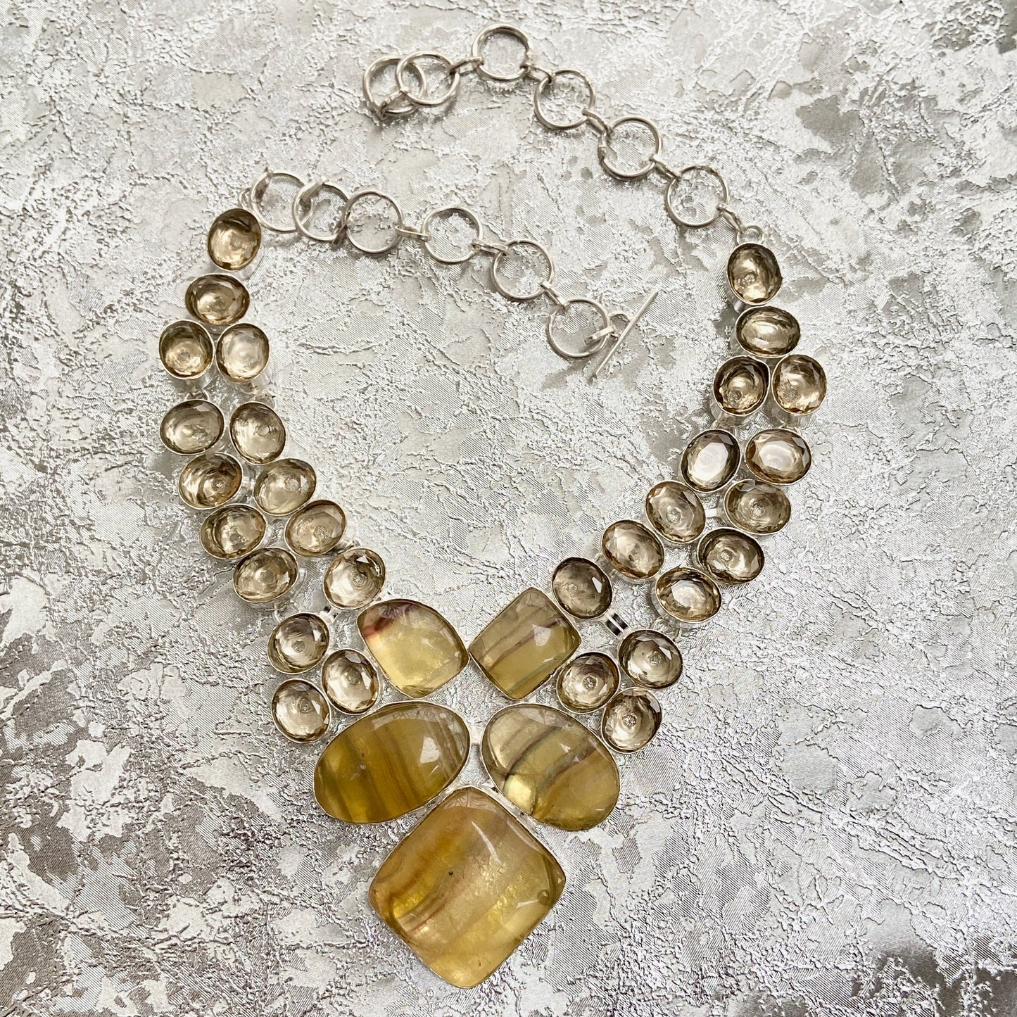 Beautiful yellow Fluorite Gemstone Necklace