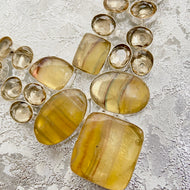 Beautiful yellow Fluorite Gemstone Necklace